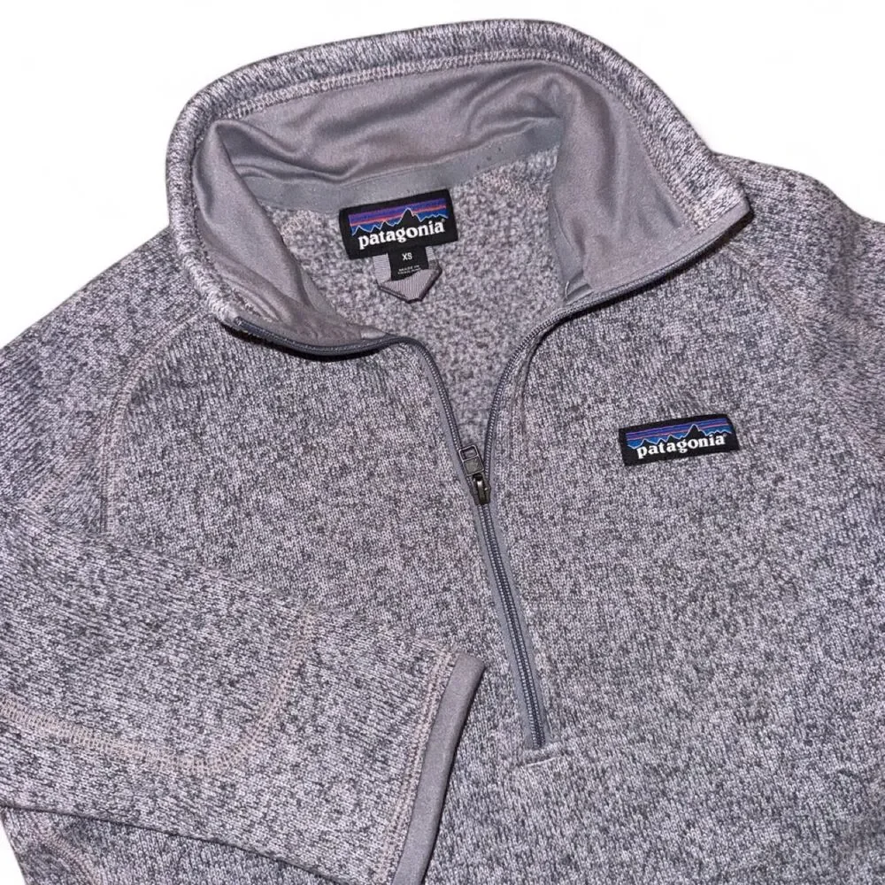Patagonia Womens XS Better Sweater Quarter Zip Pullover Fleece in Smoky Violet